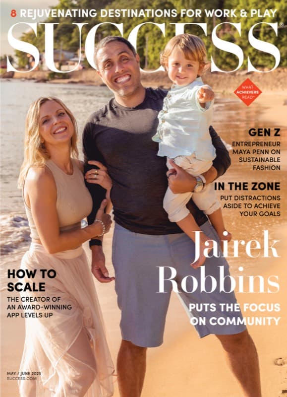 Jairek Robbins on the cover of SUCCESS Magazine